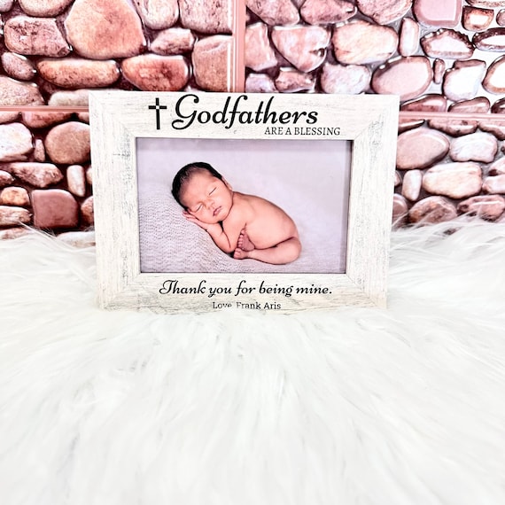 Personalized Godfather Picture Frame: Engraved Wooden Gift