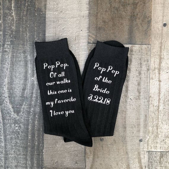 Custom Grandfather of Bride Socks: Wedding Day Gift