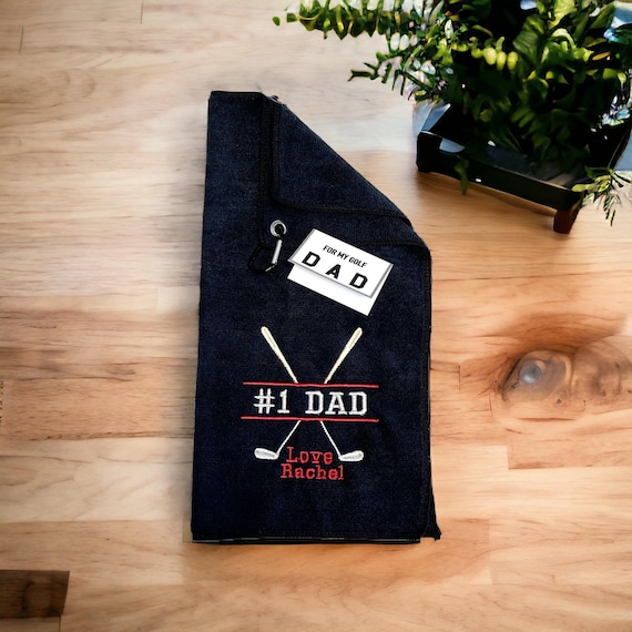 Golf Towel - Personalized Embroidered Golf Towel - Fathers Day Golf Towel - Fathers Day Gift