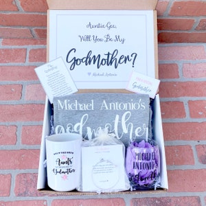Godmother Gift - Godmother Box - Godmother Proposal - Personalized Godmother Gift - Will you be My Godmother Box