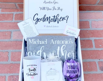 Godmother Gift - Godmother Box - Godmother Proposal - Personalized Godmother Gift - Will you be My Godmother Box