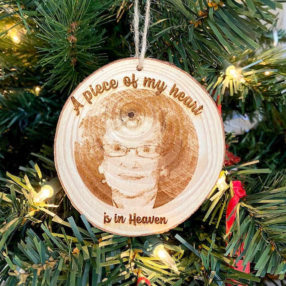 Personalized Wood Photo Ornament: Laser Engraved Keepsake