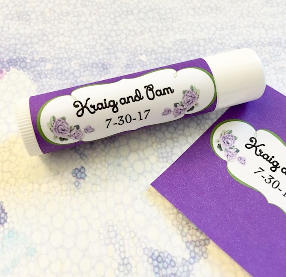 Personalized Lip Balm Labels: Bridal Shower & Wedding Favors