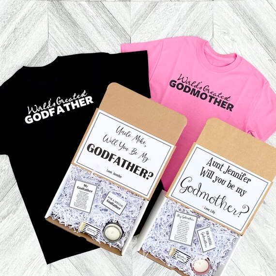 Personalized Godparent Proposal Box Set: Godmother & Godfather Gifts
