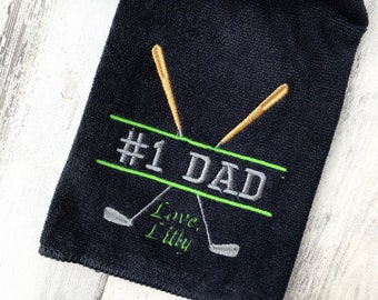 Golf Towel - Personalized Embroidered Golf Towel - Father Golf Towel - Gift for Dad