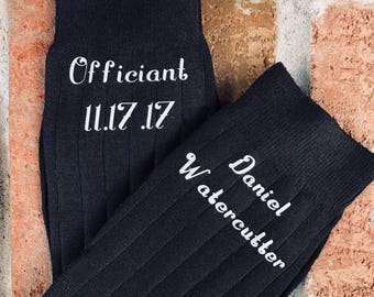 Officiant Socks - Special socks for the wedding Officiant - Gift for Officiant - wedding socks