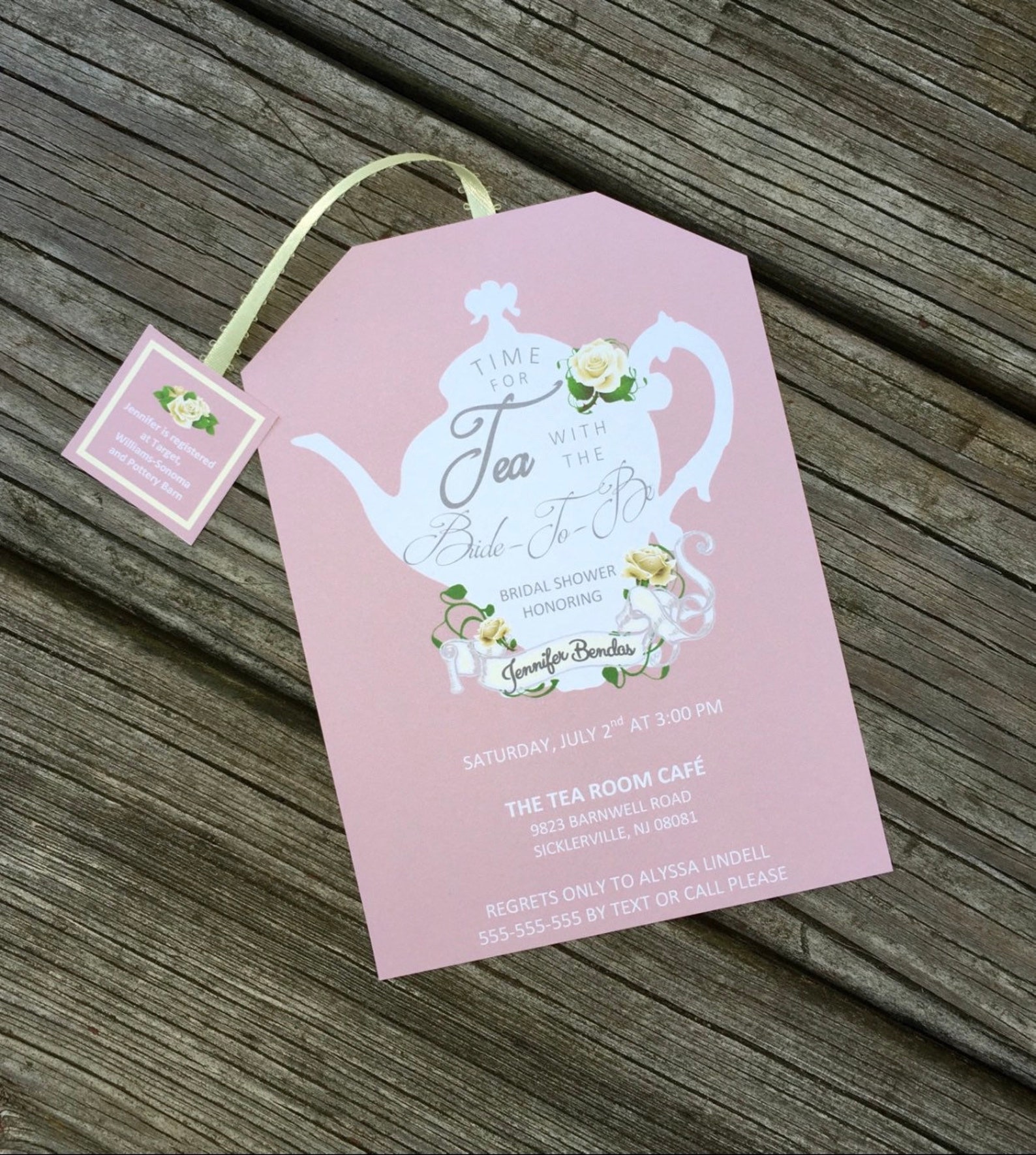Tea Party Shower Invitations Tea Pot Style Etsy