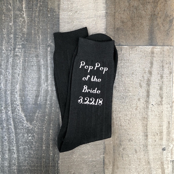 Custom Grandfather of Bride Socks: Wedding Day Gift