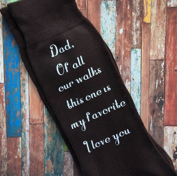 Father of the Bride Socks: Brown Wedding Socks Gift