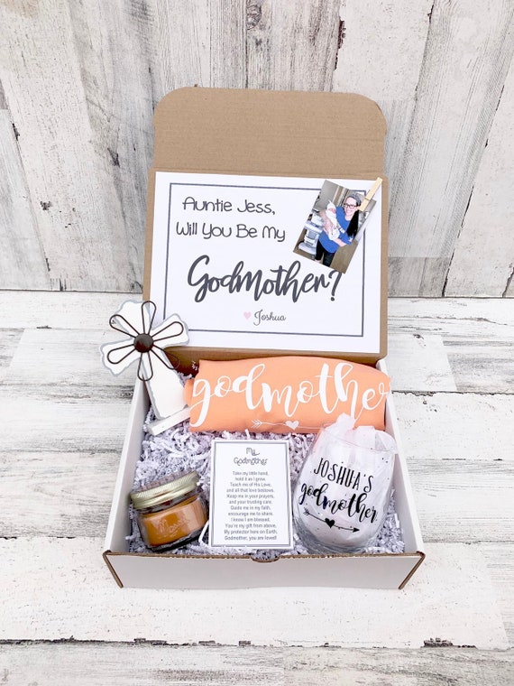 Personalized Godmother Proposal Gift Box: Tank Top & Candle