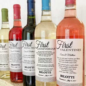 5 Bridal Shower Wine labels First Bild 2