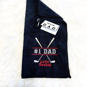 Golf Towel - Personalized Embroidered Golf Towel - Fathers Day Golf Towel - Fathers Day Gift