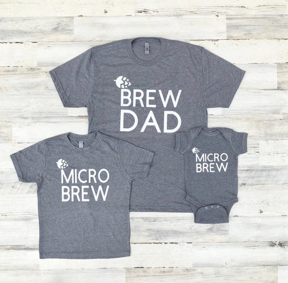 Brew Dad & Micro Brew Shirt Set - Father's Day Beer Lover Gift