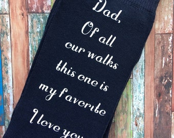 Dad Of All Our Walks This One is My Favorite Navy Blue Socks for the Wedding Day - Father of the Bride Socks