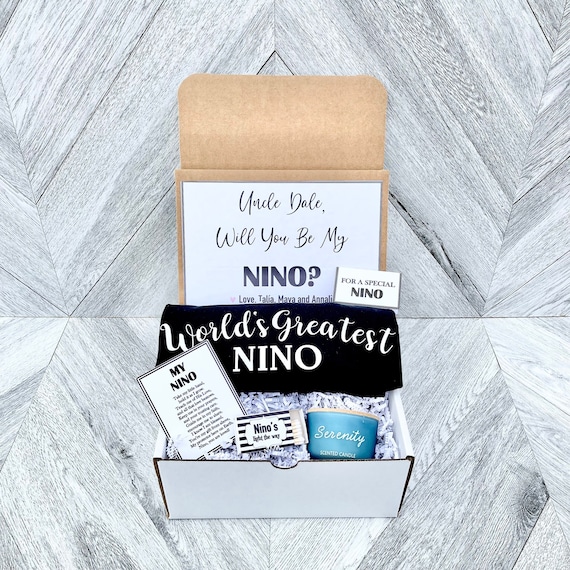 Personalized Nino Gift Box: Will You Be My Nino Proposal