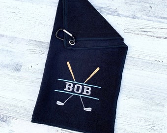 Golf Towel - Personalized Embroidered Golf Towel - Name embroidered Golf towel - Gift for Golf Lover