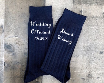 Officiant Socks - Special socks for the wedding Officiant - Gift for Officiant - wedding socks
