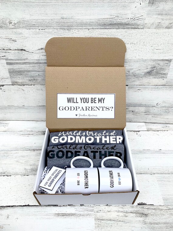 Personalized Godparents Gift Box: Mugs & T-Shirts