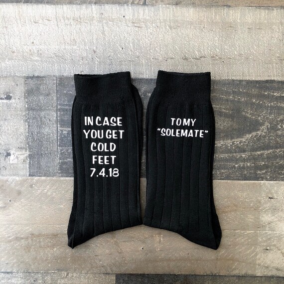 Groom Gift Socks: Customizable Wedding Day Sole Mates