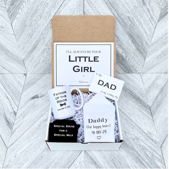 Father of the Bride Gifts  - Handkerchief, Mug, Special Socks for a Special Walk