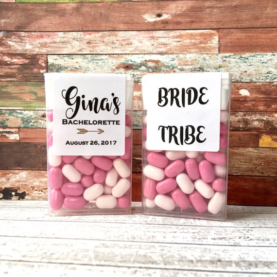 Personalised Tic Tac labels Stickers Bachelorette 49g size container 