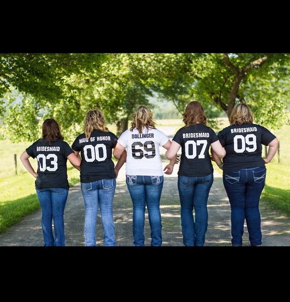 Personalized Bride Tribe Shirts - Navy and Gold - Years known the Bride on Back with Last Name - Bachelorette Shirts - Bridal Party Shirts