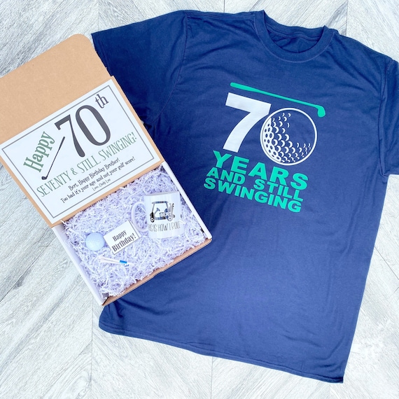 70th Birthday Golf Gift Set: Personalized Mug & Shirt