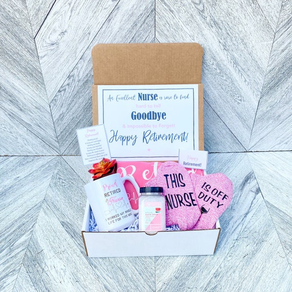 Retired Nurse Gift Box: Mug, Socks, Shirt & Poem Card