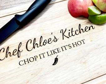 Wood Engraved Custom Cutting Board - Chef Gift - Chef’s Kitchen- Personalized Cutting Board