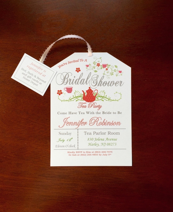 Tea Party Bridal Shower Invitation