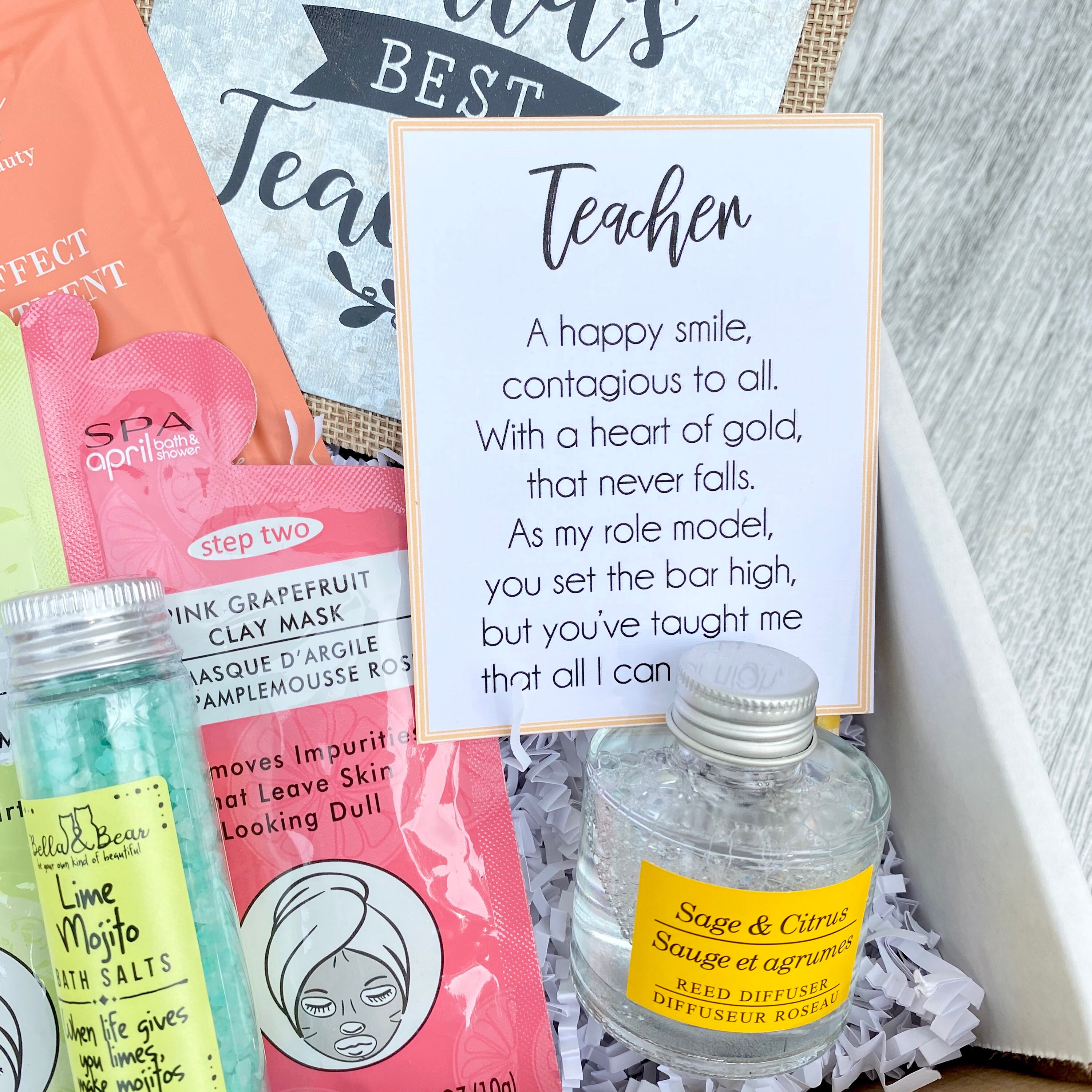 Teacher Gift Box Set Complete Teacher Spa Set with Mug and Etsy