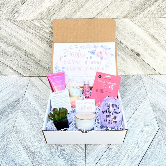 First Mother’s Day Gift - Personalized Mom Box - Wine Glass - Surviving Motherhood