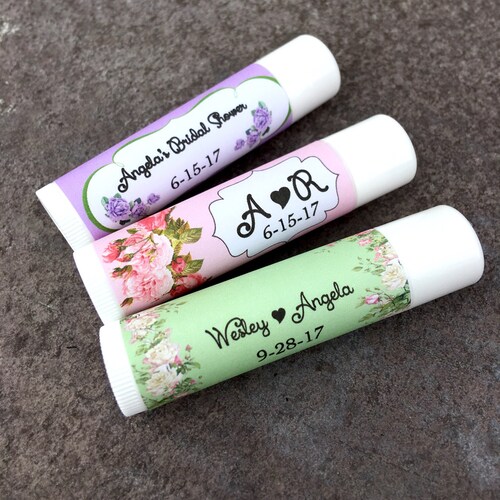 Lip Balm Favors / Chapstick Favors Bridal Shower / Baby Shower Etsy