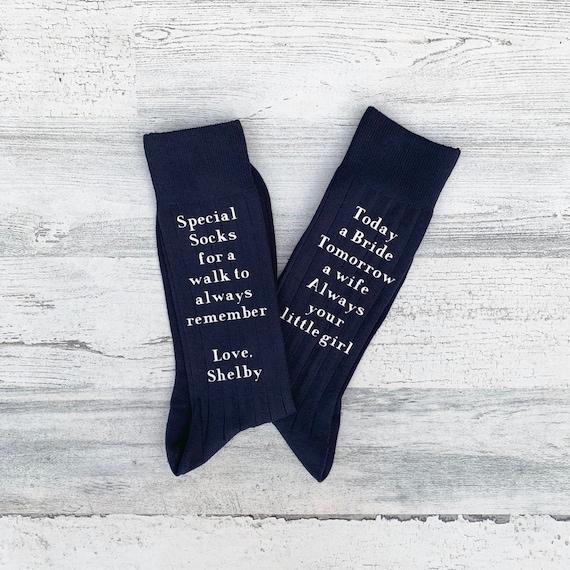 Special Socks for a Special Walk - Today a Bride - Tomorrow a Wife - Always your little girl - Socks for the Wedding Day