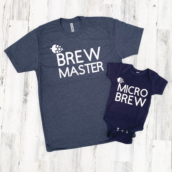Father and Son Shirts: Brew Master & Micro Brew - Beer Lover Set