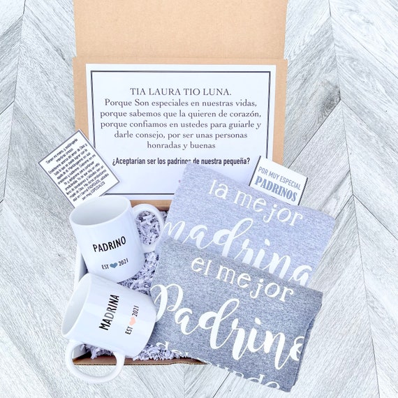 Personalized Padrinos Gift Box: Mugs & Shirts