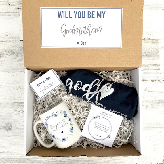 Personalized Godmother Gift Box: Mug, Tank Top & Bracelet