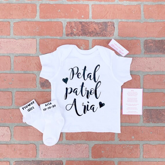 Personalized Flower Girl Gift Box: Shirt & Socks Set