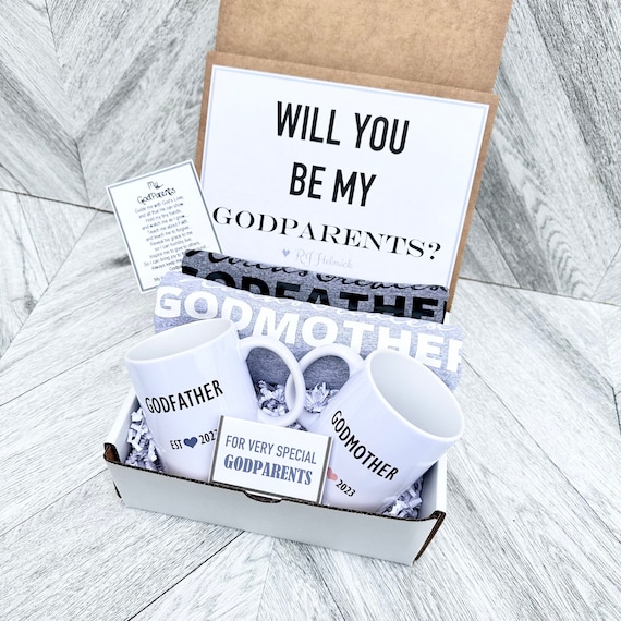 Personalized Godparents Gift Box: Mugs & T-Shirts
