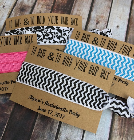 Bachelorette Party Hair Tie Favors: To Have and To Hold