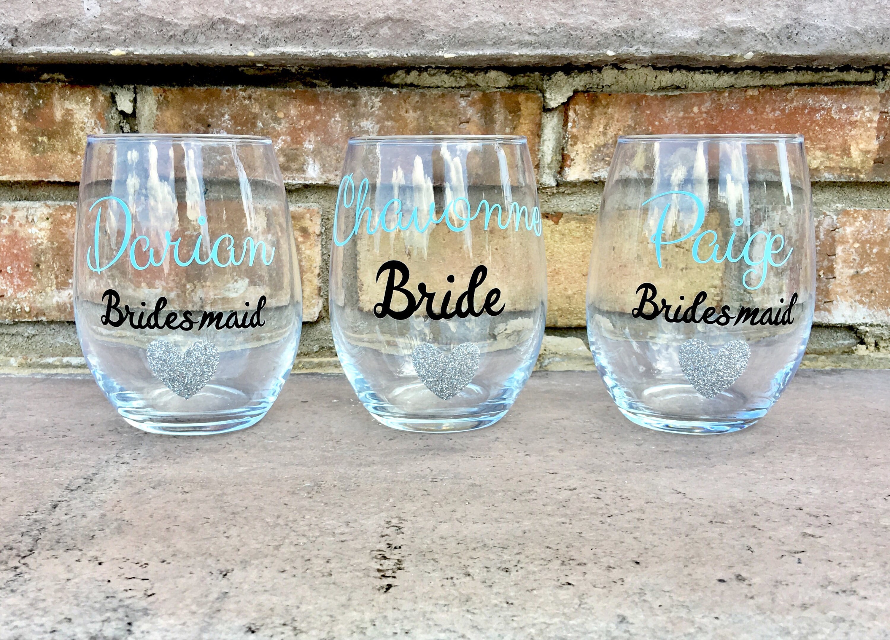 bridesmaid gifts glasses