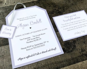 Tea Party Invitations - Customizable for Any Event - Baby - Bridal - Birthday - and More