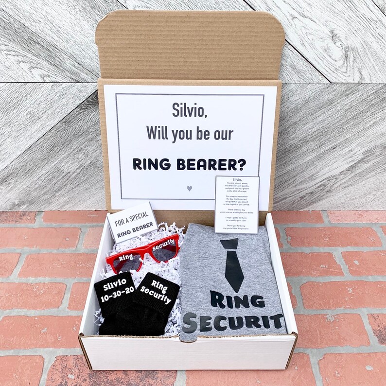 Ring Bearer Gift Set Ring Security Ring Bearer Proposal Etsy