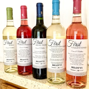 5 Bridal Shower Wine labels First image 3