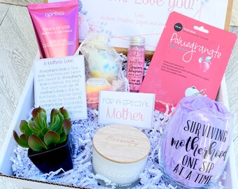 First Mother’s Day Gift - Personalized Mom Box - Wine Glass - Surviving Motherhood
