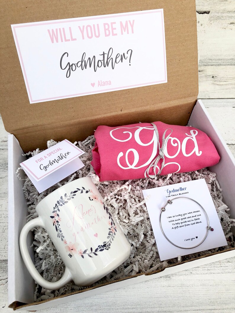 Godmother Box Personalized Godmother Gift Will You Be My Etsy