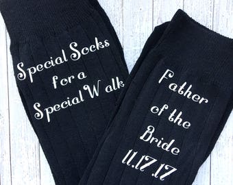 Special Socks for a Special Walk - Socks for the Wedding Day - Father of the Bride Socks