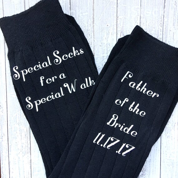Father of the Bride Socks: Personalized Wedding Day Gift