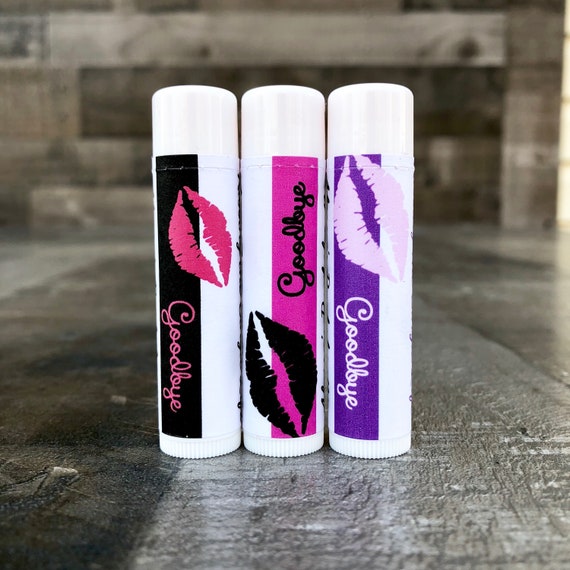 Bachelorette Lip Balm Labels: Kiss the Miss Goodbye, Customizable Favors