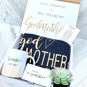 Godmother Box - Personalized Godmother Gift - Will you be My Godmother Box